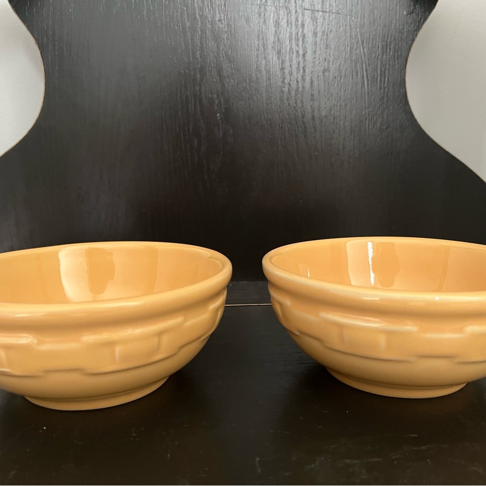 Longaberger Woven Traditions Butternut Soup/Salad Bowl (Set of 2)No cracks/chips